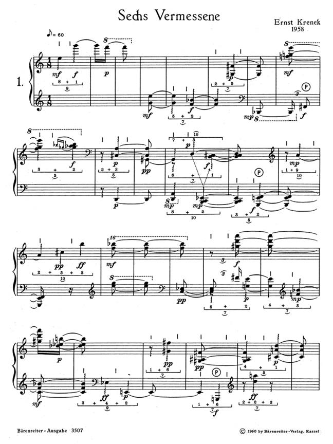six Vermessene - Krenek, Ernst