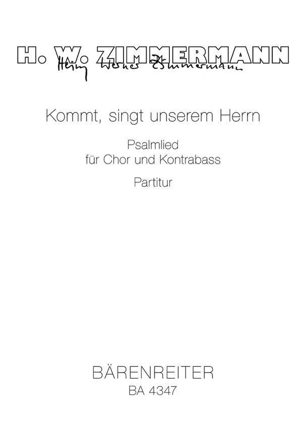 Kommt, singt unserem Herrn : Psalmlied für Chor und Kontrabass
