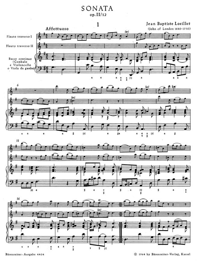 Triosonate - Loeillet, Jean Baptiste (John of London)