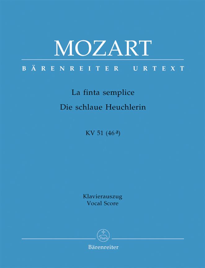 Finta Semplice - Die Schlaue Heuchlerin : Canto e Pianoforte - Urtext