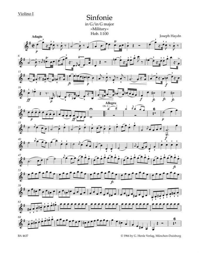 Symphony Hob. I:100 : Military