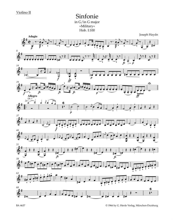Symphony Hob. I:100 : Military
