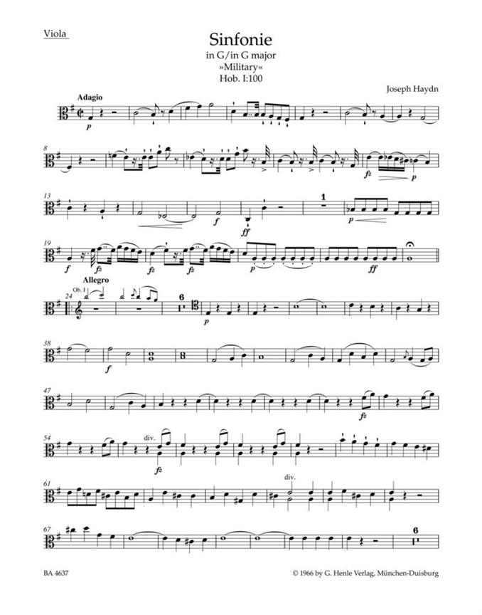 Symphony Hob. I:100 : Military