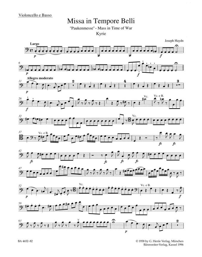 Missa in Tempore Belli - Haydn, Joseph