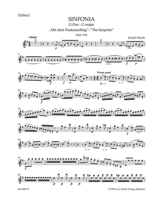 Symphony No. 94 G major Hob. I:94 The Surprise