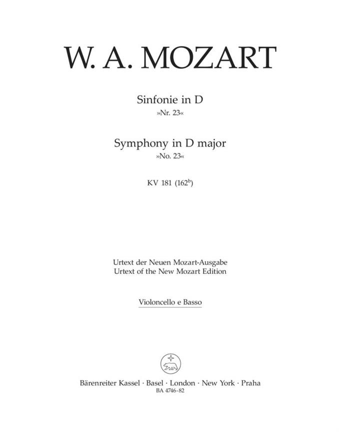 Symphony : Violoncello and Contrabass
