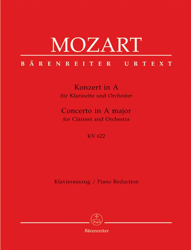 Clarinet Concerto In A K.622 : Clarinet and Piano