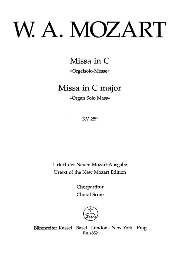 Missa : Organ Solo Mass
