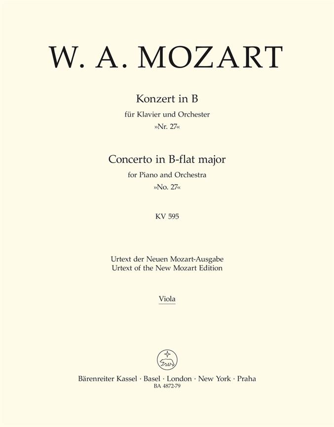 Piano Concerto No. 27 in B-flat major K. 595