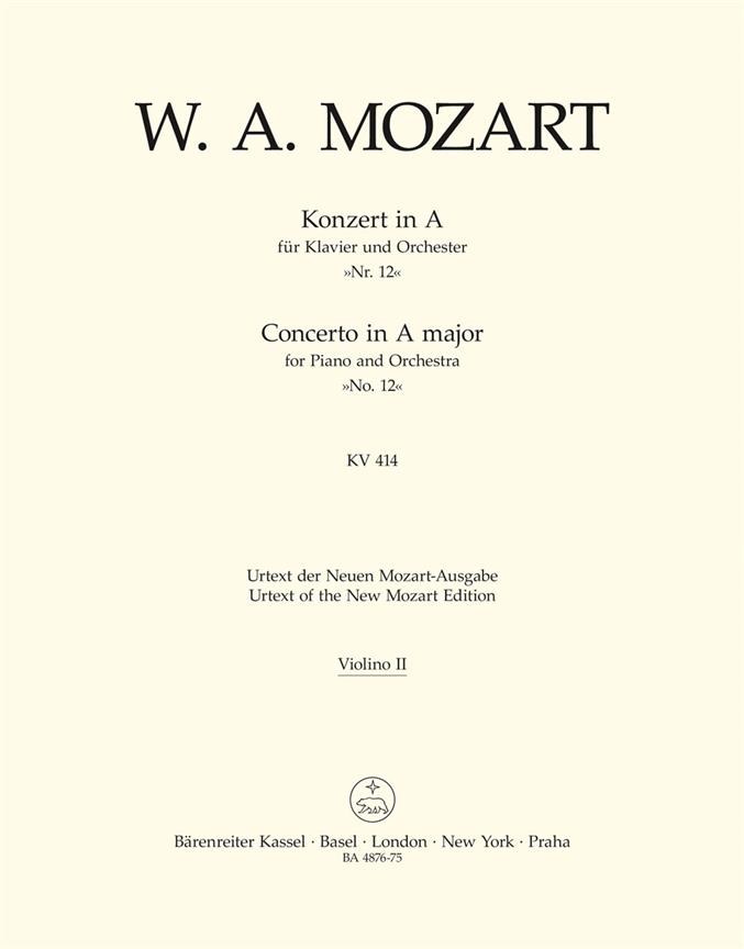 Piano Concerto No. 12 in A Major K.414