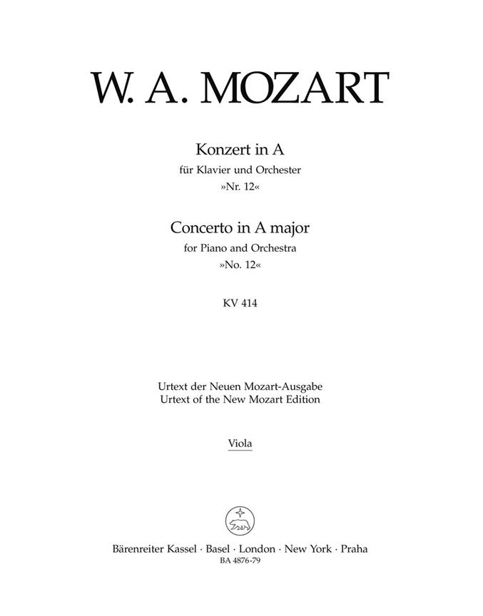 Piano Concerto No. 12 in A Major K.414