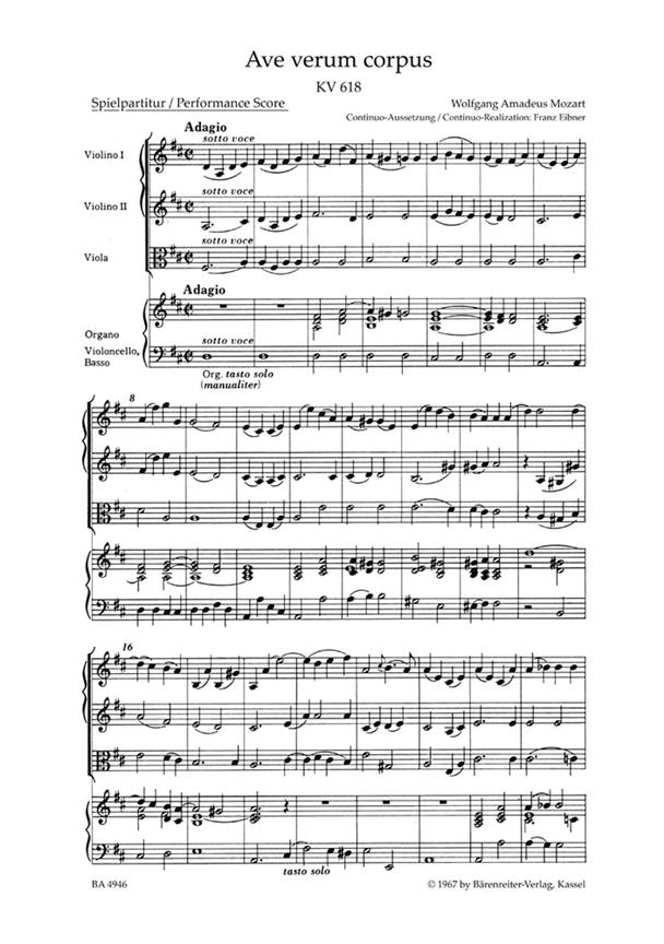 Ave verum corpus - Mozart, Wolfgang Amadeus