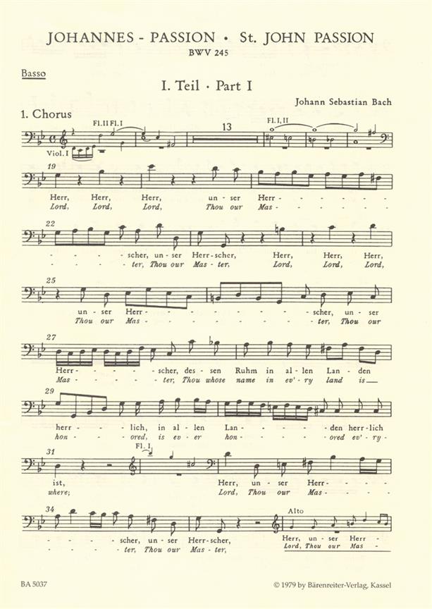Johannes-Passion (St. John Passion) BWV 245