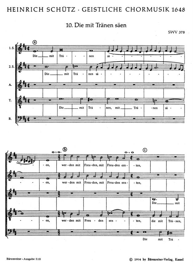 Die mit Tranen saen : Motet no. 10 from Geistliche Chormusik 1648