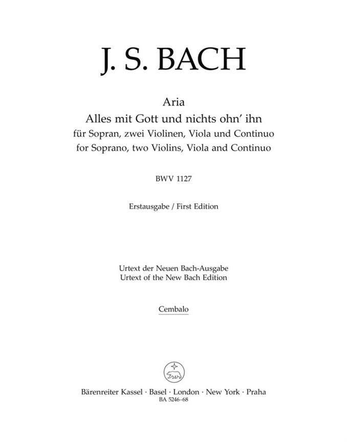 Alles mit Gott und nichts ohn' ihn - Bach, Johann Sebastian