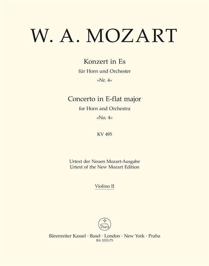 Horn Concerto in E-flat major No. 4 : KV 495