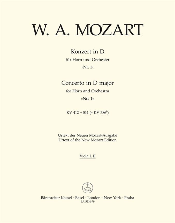 Concerto in D major for Horn and Orchestra No. 1 : KV 412 + 514 (386b)