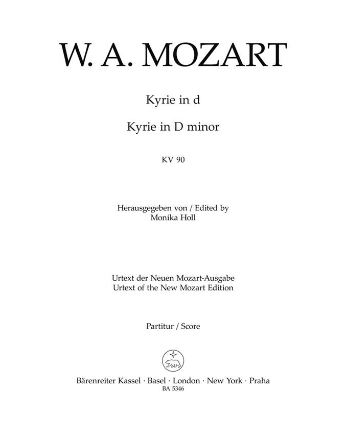 Kyrie In D Minor K.90