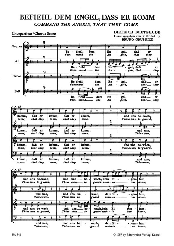 Befiehl dem Engel, dass er komm : Choral cantata