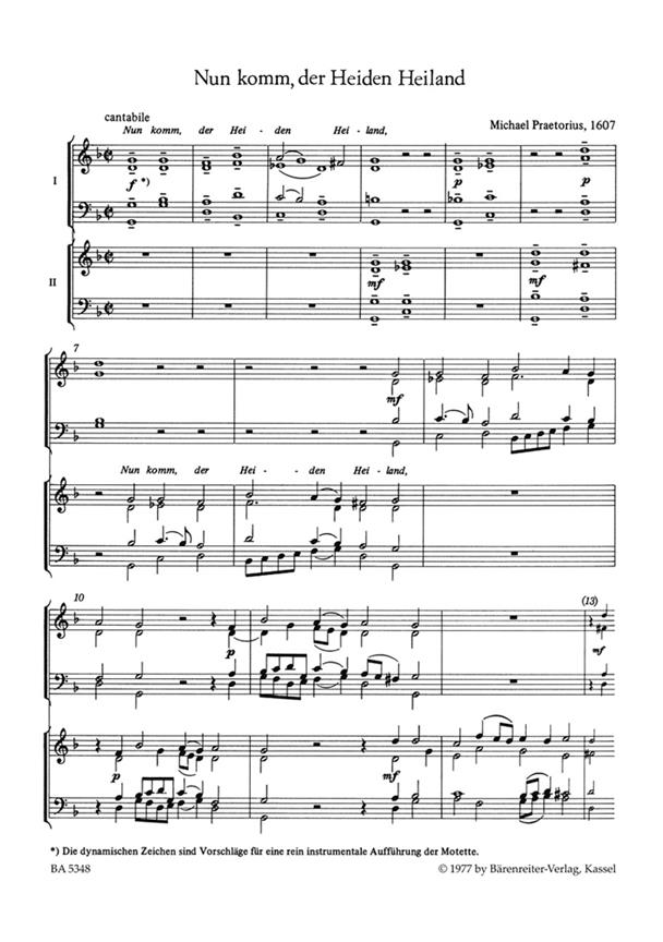 Nun komm, der Heiden Heiland - In dulci jubilo - Praetorius, Michael