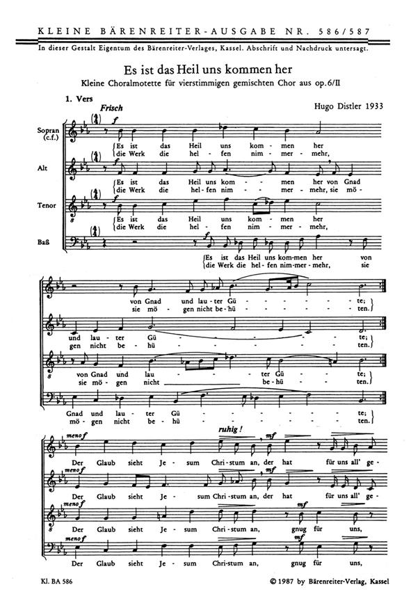 Es ist das Heil uns kommen her : Choralmotette