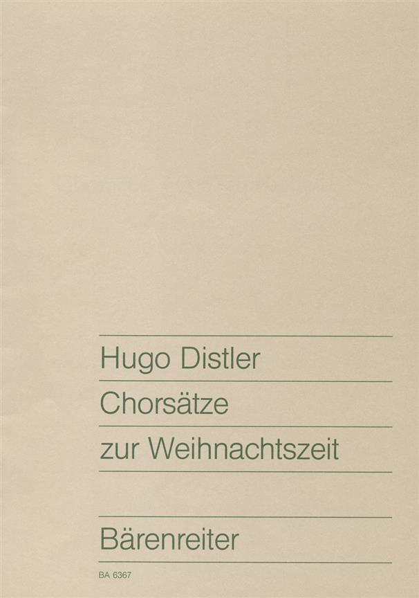 Chorsatze zur Weihnachtszeit : 9 Liedsätze für Advent und Weihnachten
