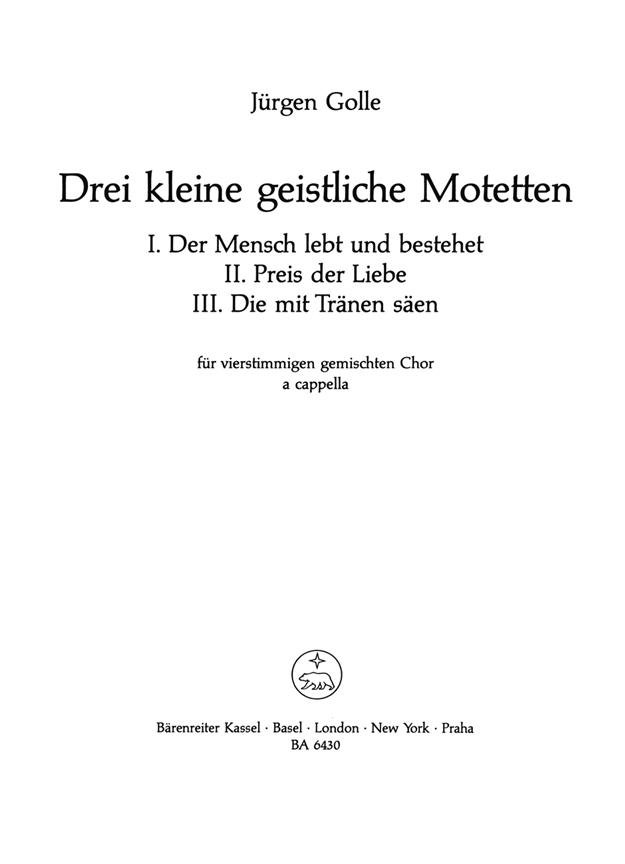 Drei kleine geistliche Motetten