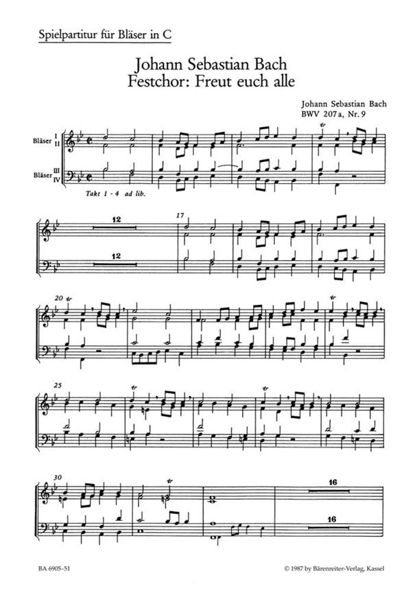 Freut euch alle - Bach, Johann Sebastian