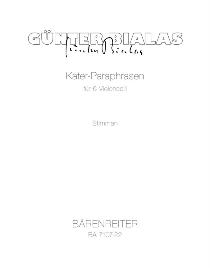 Kater-Paraphrasen - Bialas, Günter