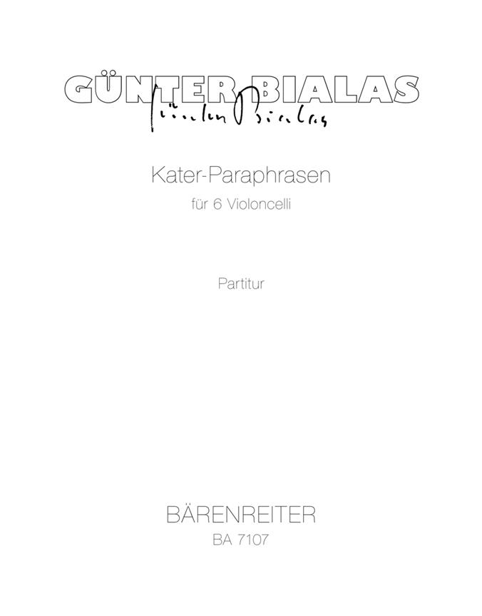 Kater-Paraphrasen - Bialas, Günter