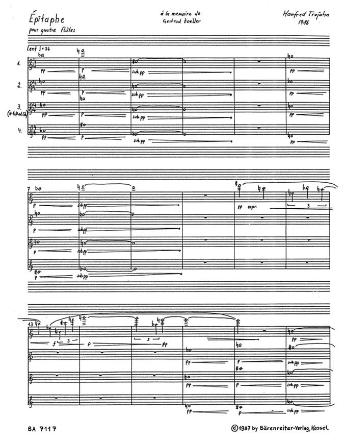 Epitaphe - Trojahn, Manfred