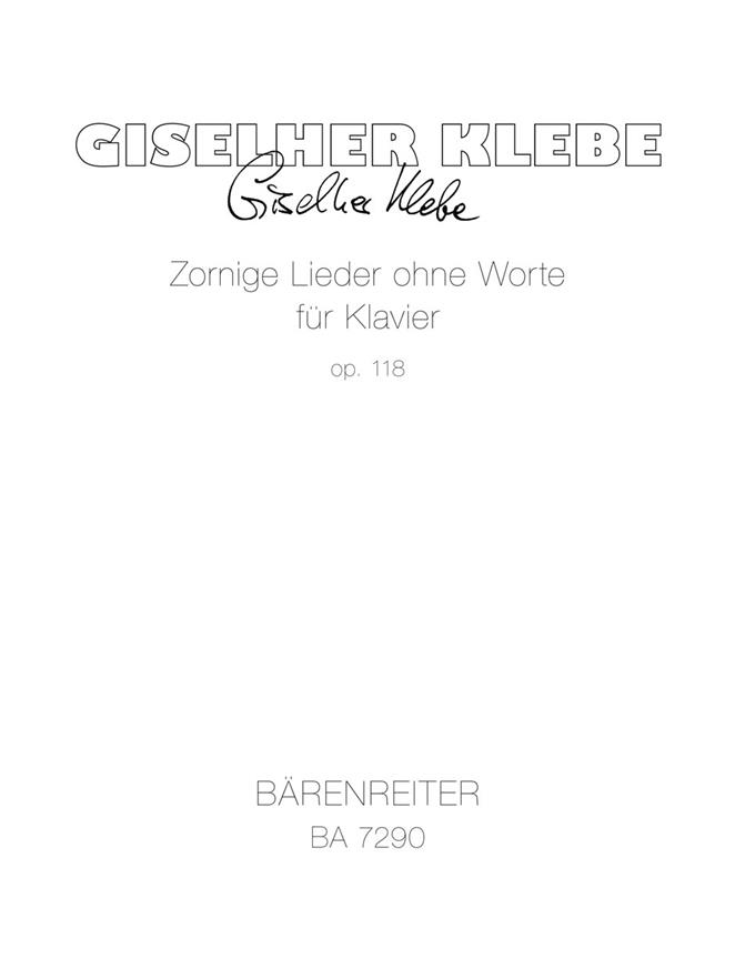 Zornige Lieder ohne Worte - Klebe, Giselher