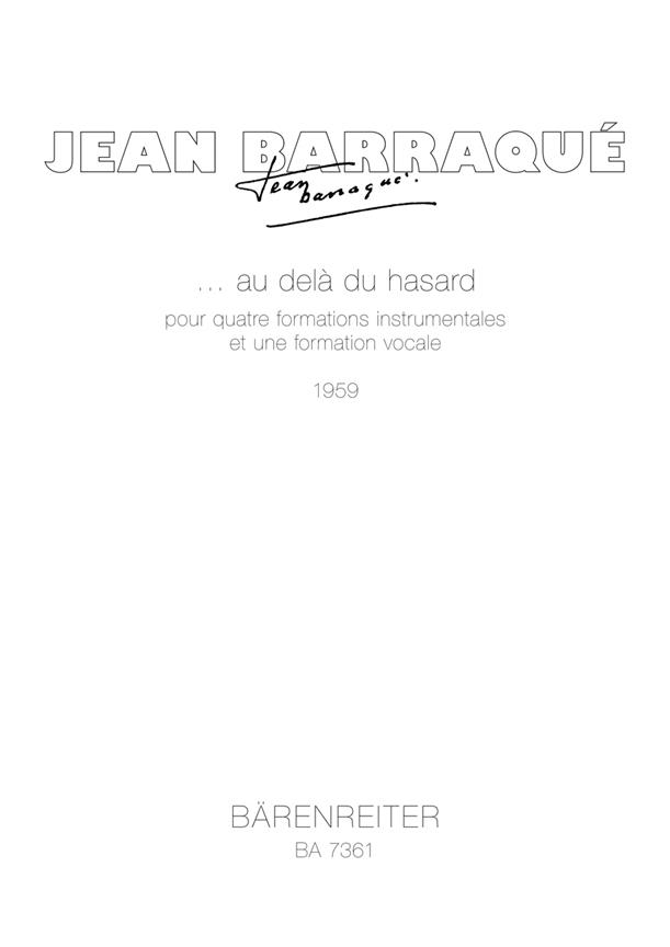 ...au delà du hasard - Barraqué, Jean
