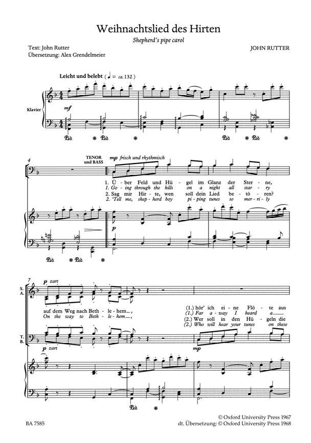 Weihnachtslied des Hirten - Shepherds Pipe Carol : Christmas Carol: Going through the hills