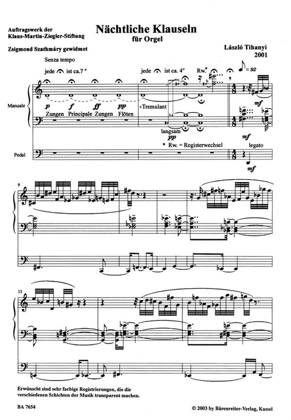 Nächtliche Klauseln - Tihanyi, László
