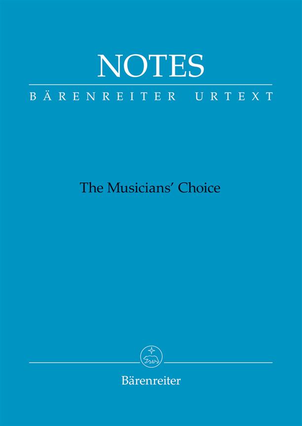 Notes - The Musicians' Choice - Blue : The Musicians' Choice, Bärenreiter notebook with the Bach blue cover