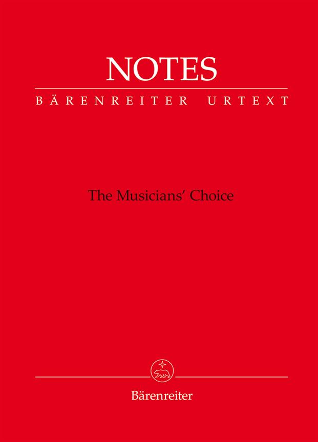Notes - The Musicians' Choice - Red : The Musicians' Choice, Bärenreiter notebook with red cover