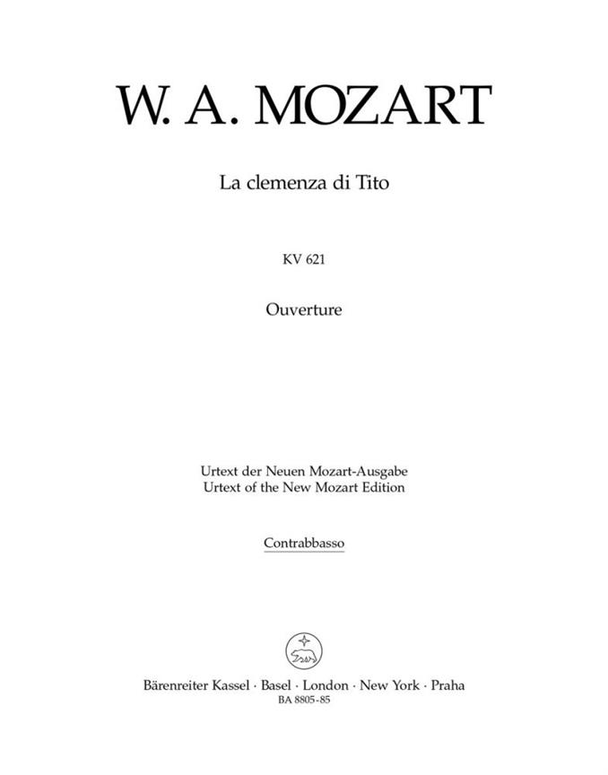 La clemenza di Tito - Mozart, Wolfgang Amadeus