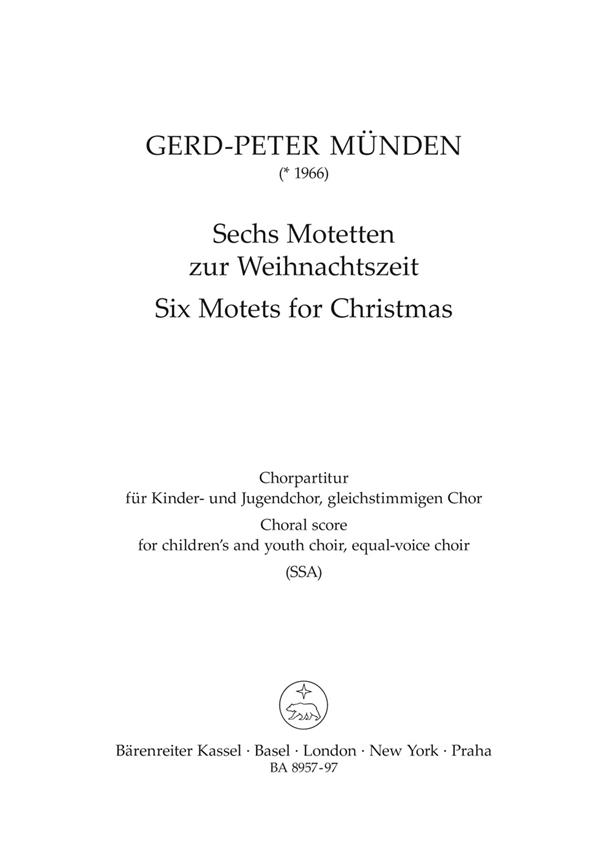 Six Motets for Christmas