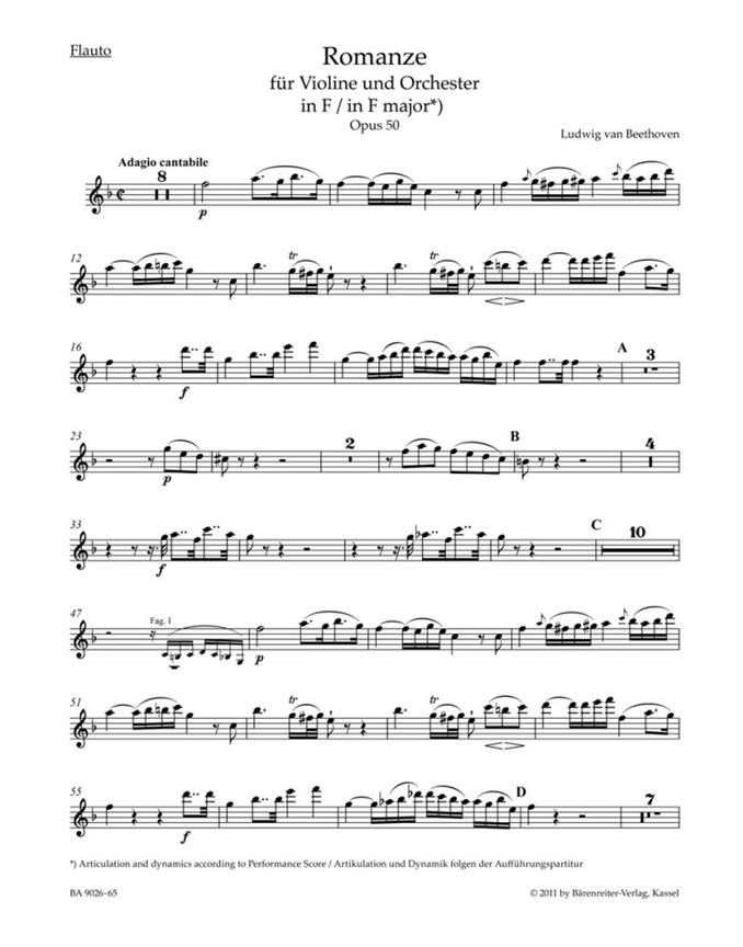 Romances in F major and G major - Beethoven, Ludwig van