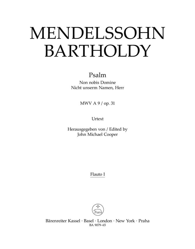 Psalm "Non nobis Domine" / "Nicht unserm Namen, Herr" - Mendelssohn Bartholdy, Felix