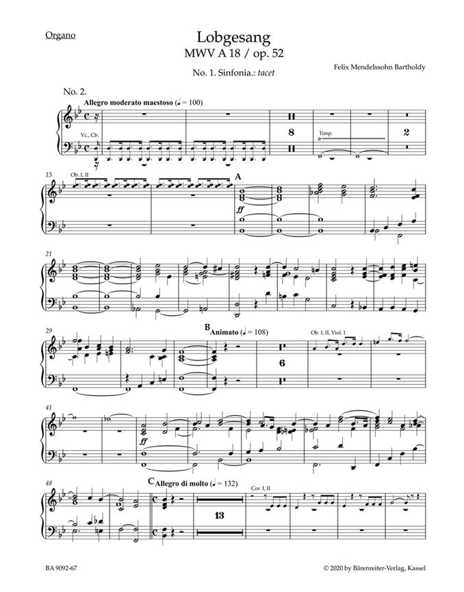 Lobgesang / Hymn of Praise op. 52 MWV A 18 : A Symphony-Cantata after Texts from the Holy Scriptures