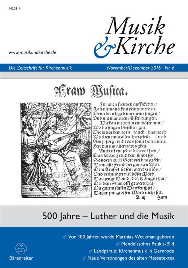 Musik und Kirche, Heft 6/2016