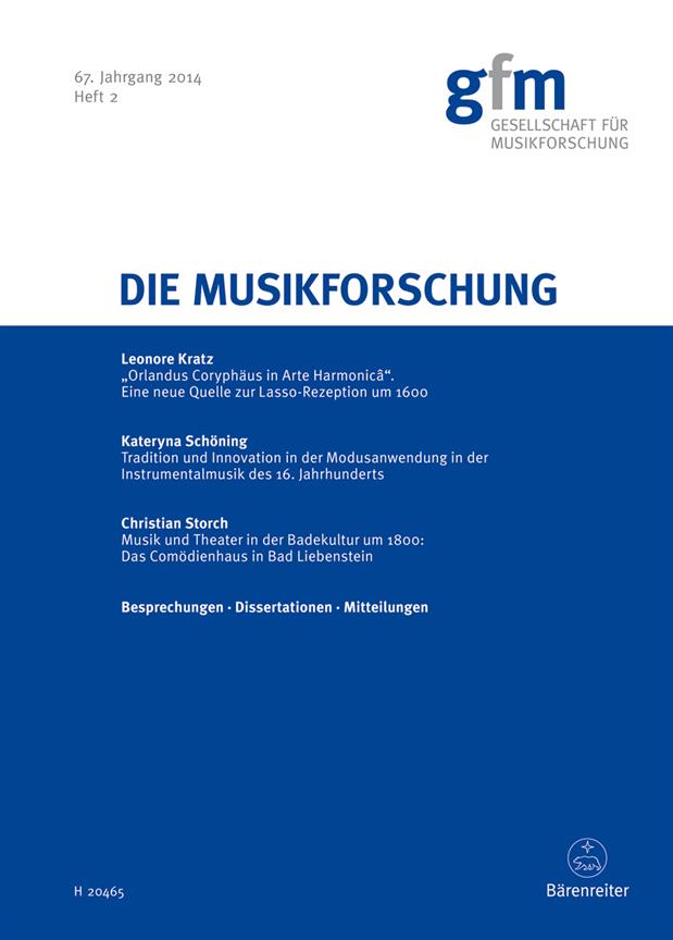 Die Musikforschung, Heft 2/2014