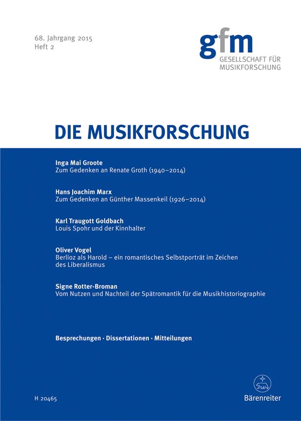 Die Musikforschung, Heft 2/2015