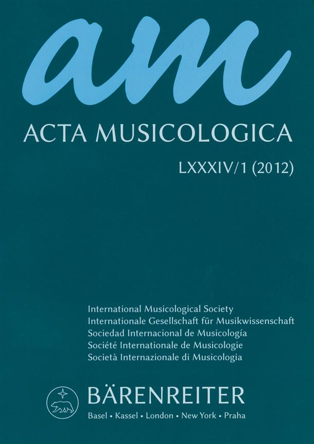 Acta Musicologica, Heft 1/2012