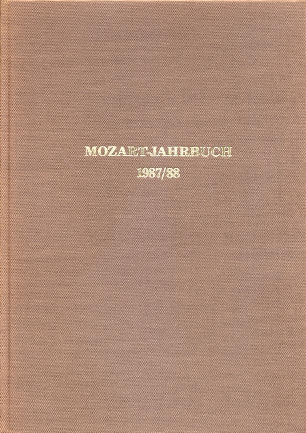 Mozart-Jahrbuch 1987/88 : Bericht über die Tagung 1987