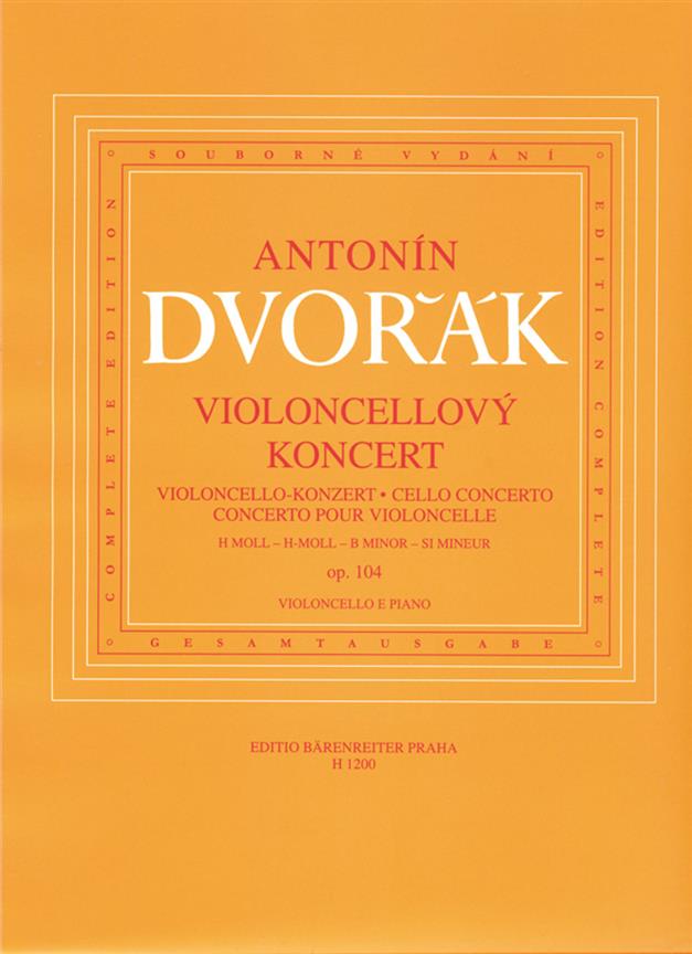 Cello Concerto B min Op104 Vc & Piano