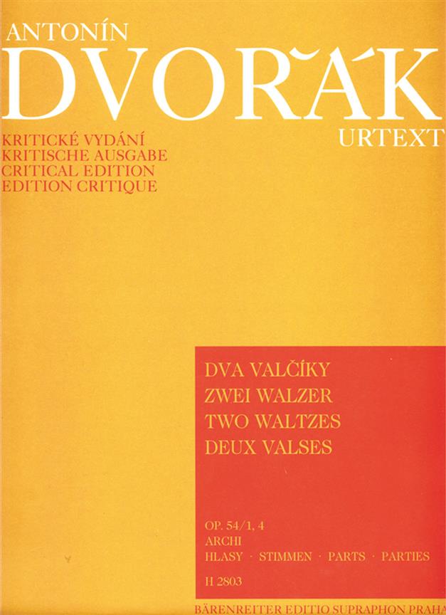 Zwei Walzer op. 54 : Nr. 1 A-Dur, Nr. 4 Des-Dur