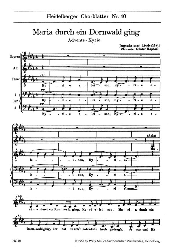 Heidelberger Chorblatter Nr. 10